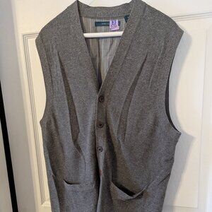 Men's gray sweater vest, Med, $11.